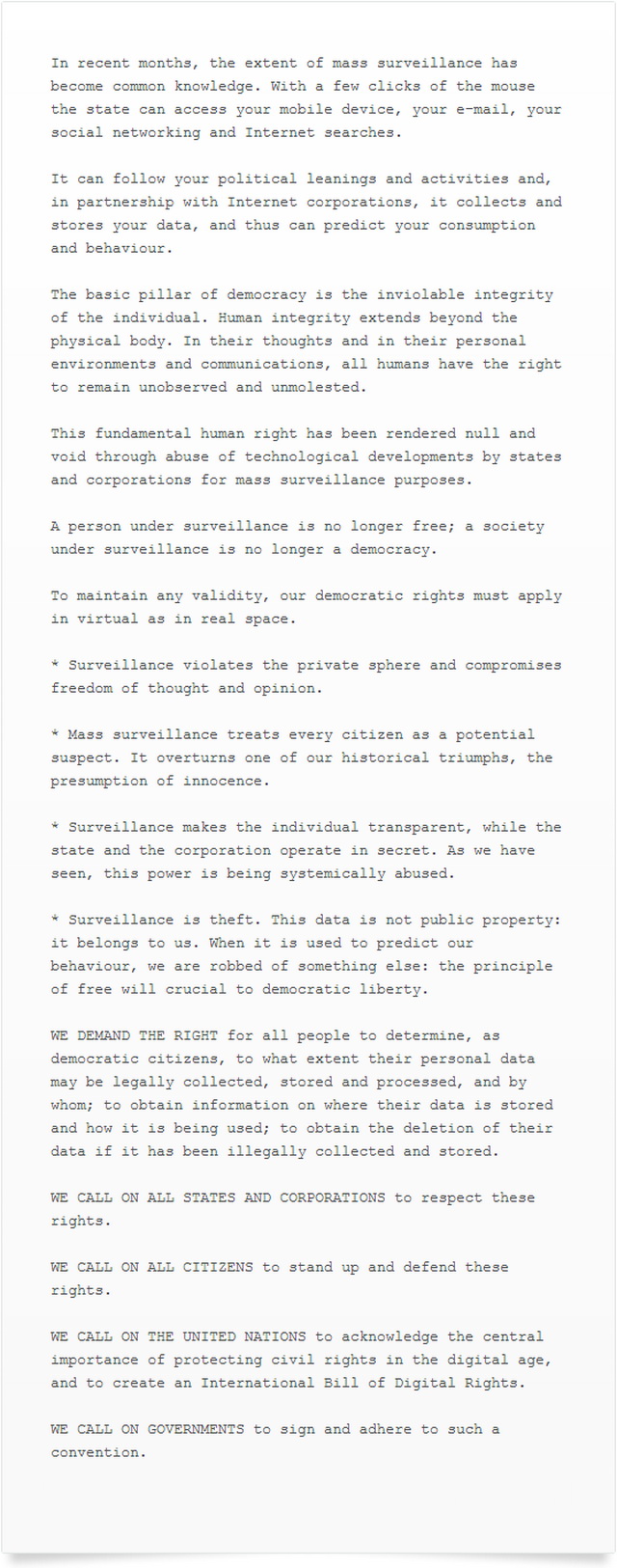 The Basis for Democracy in the Digital Age 2 The Basis for Democracy in the Digital Age